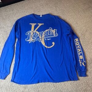 Kanas City Royals Blue Long Sleeve Shirt ADULT L